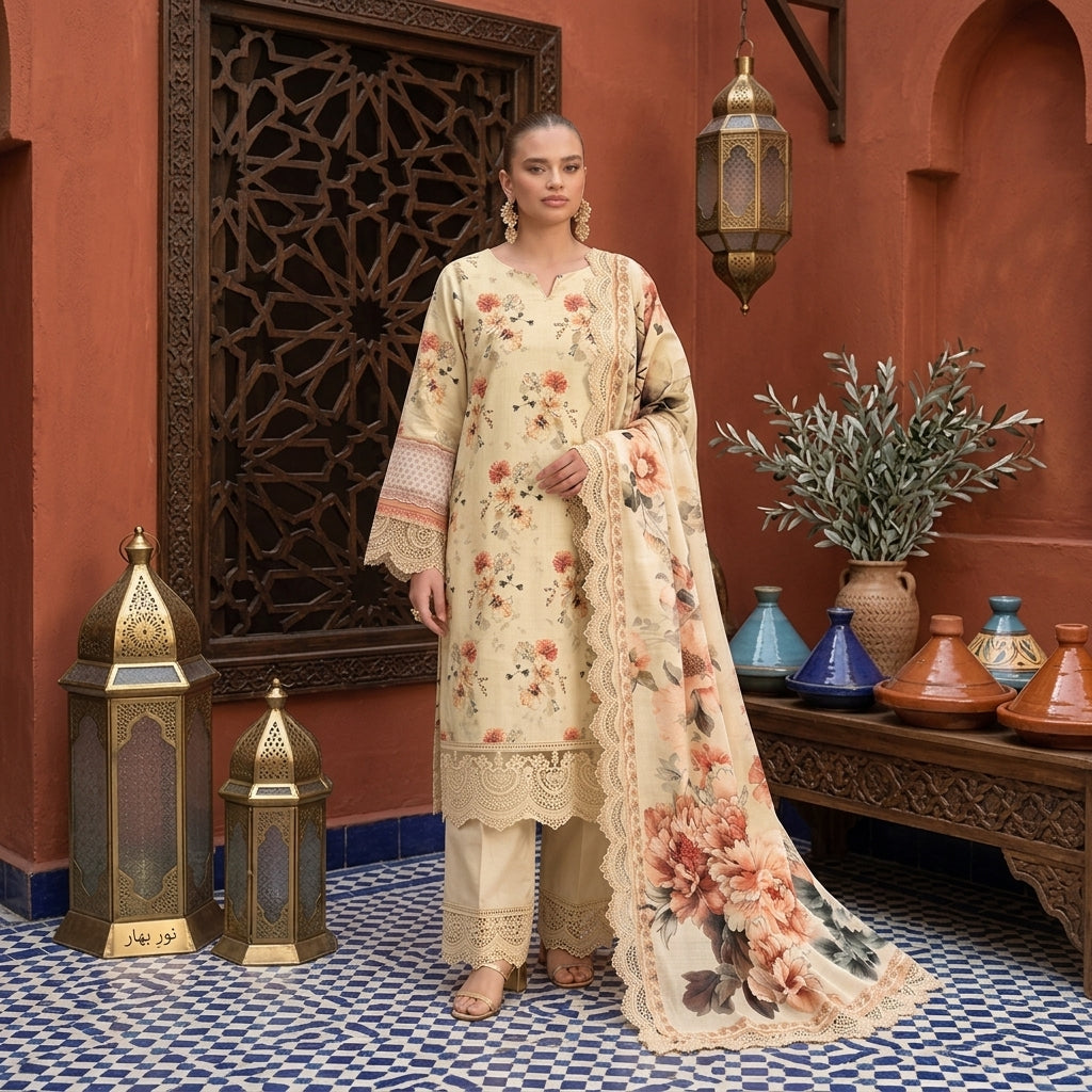Malhaar Winter Unstitched 3-Piece Linen Suit