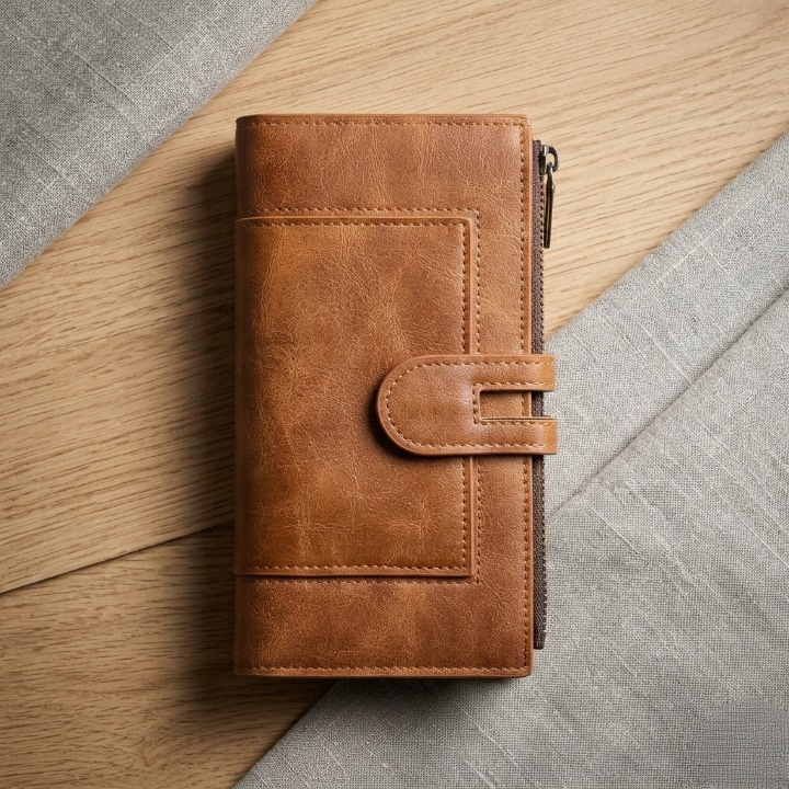 Premium Balisi Leather Long Wallet