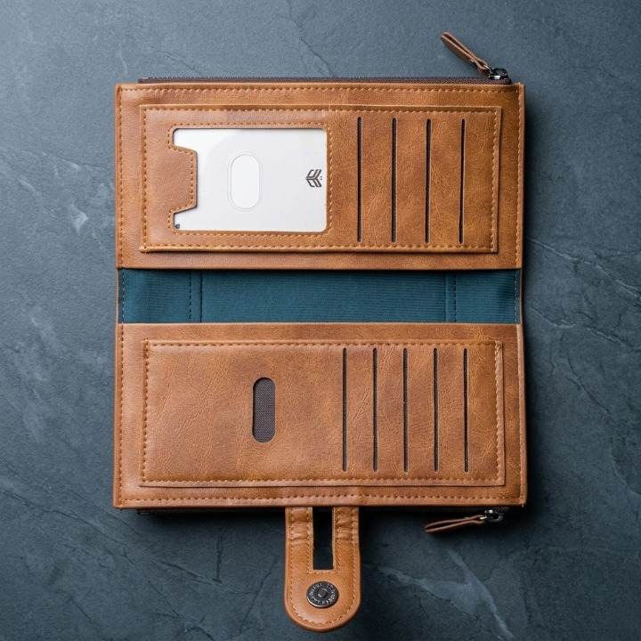 Premium Balisi Leather Long Wallet