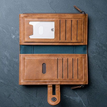 Premium Balisi Leather Long Wallet