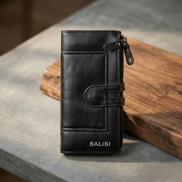 Premium Balisi Leather Long Wallet