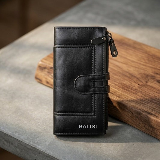 Premium Balisi Leather Long Wallet