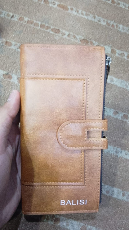 Premium Balisi Leather Long Wallet