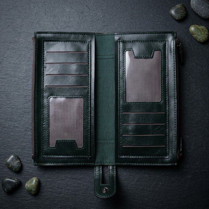 Premium Balisi Leather Long Wallet