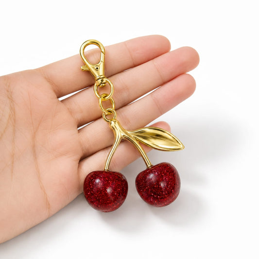 Red Cherry Keychain