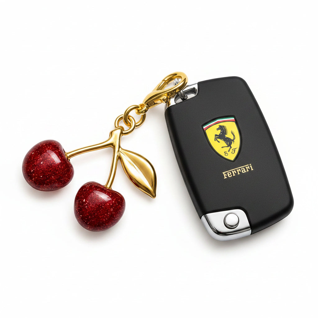 Red Cherry Keychain