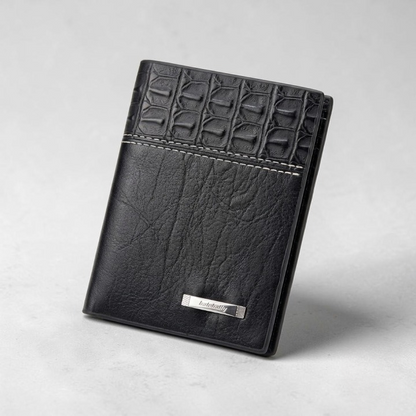 Balebaily Croc Texture Bifold Wallet