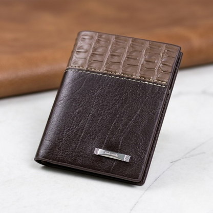 Balebaily Croc Texture Bifold Wallet