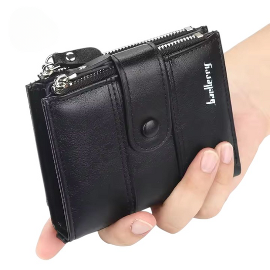 Leather Wallet Black Trifold Edition