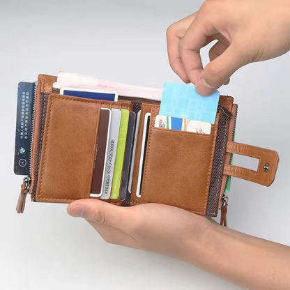 Leather Wallet Black Trifold Edition