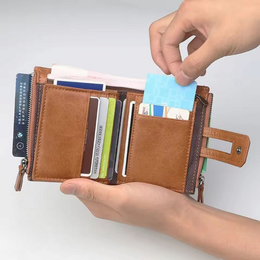 Leather Wallet Black Trifold Edition