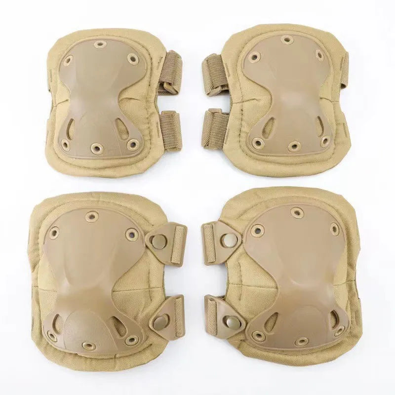 Outdoor Tactical Protective Gear 4pcs Knee Pads Elbow Pads For Cycling Mountaineering Hiking Outdoor Sports Protection