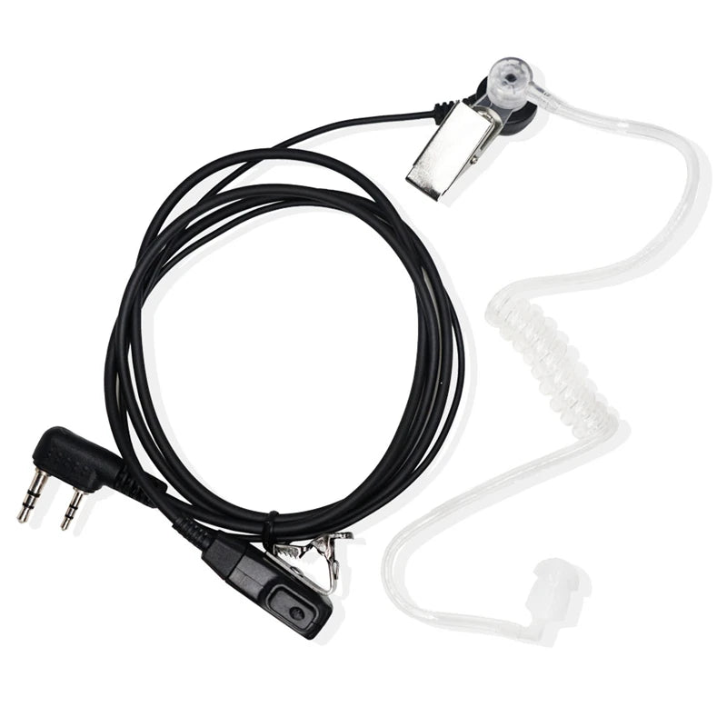 2 Pin PTT MIC Headset Covert Acoustic Tube In-ear Earpiece For Kenwood TYT Baofeng UV-5R BF-888S CB Two Way Radio Accessories
