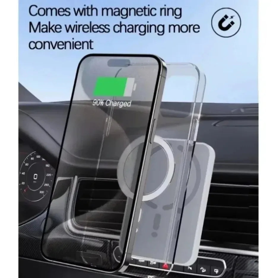 Car Magnetic Wireless Charger Air Vent GPS Phone Holder Stand For Magsafe iPhone 17 16 15 14 13 12 Pro Max Cell Fast Charging