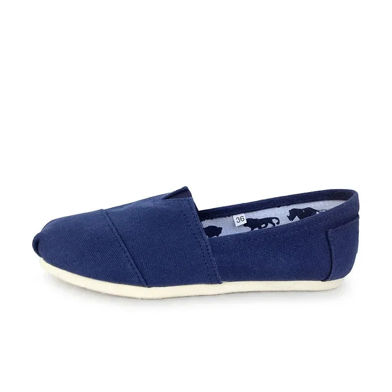 Summer Blue Loafers Men Classic Canvas Flats Shoes Women Comfortable Breathable Men Casual Shoes Slip-on Espadrilles