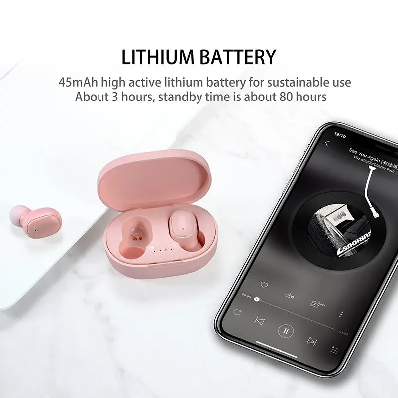 A6S TWS Earphones Wireless Bluetooth 5.0 Headphones Touch Control Earbuds With Mic Earphones Sport Waterproof Headset For OPPO
