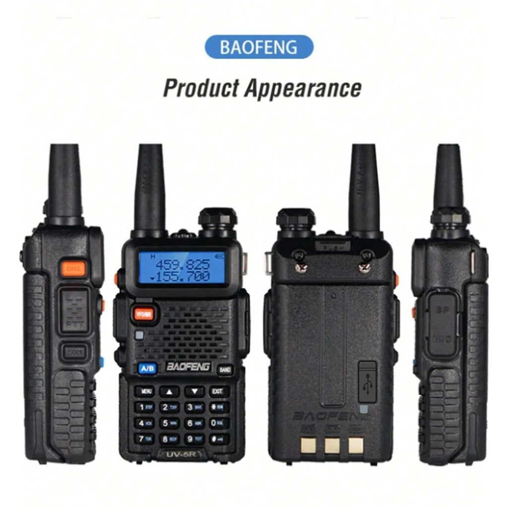 Baofeng UV-5R USB Lange Afstand Dual Band Ham Amateur Met Vhf Uhf Fm CB 128CH 2200mAh portable Handheld long range Two Way Radio