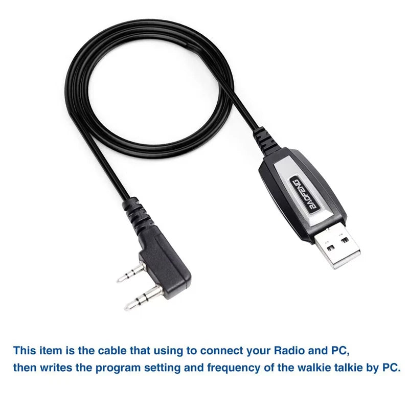 USB Programming Cable For Baofeng UV-5R/82/888S/UV-S9PLUS/UV-13/16/17/21 Pro & Quansheng UV-K5/5R Plus Walkie Talkie