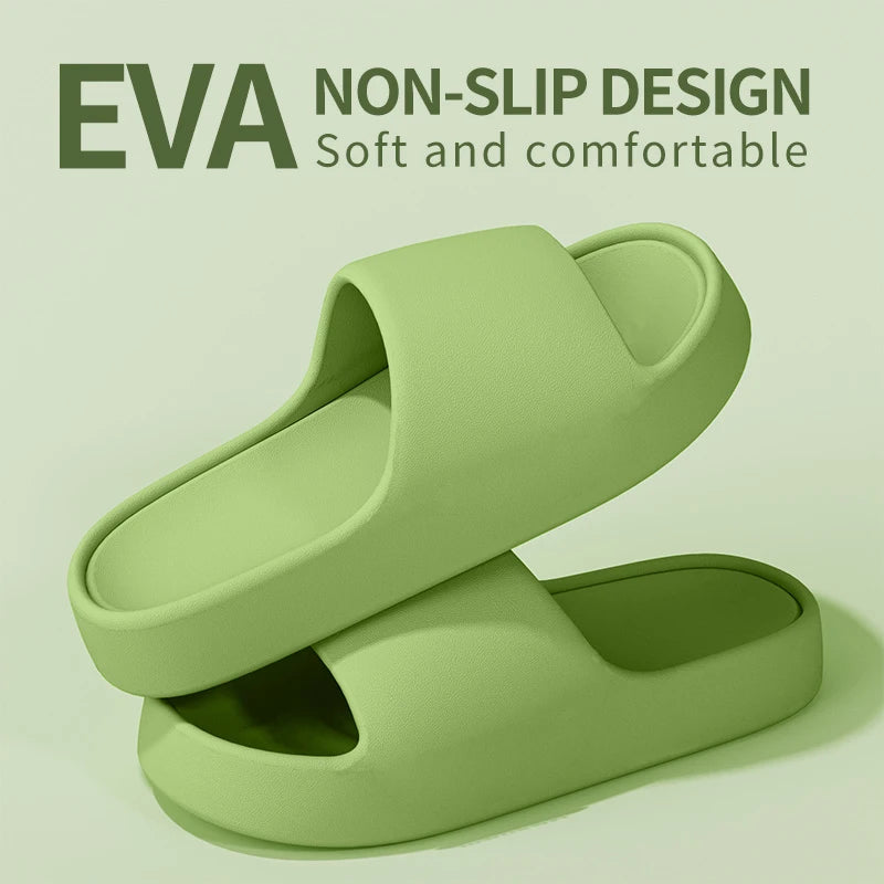 Men's Slippers for Summer Outdoor Wear, Indoor Thick-Soled Bathroom Shower, Anti Slip and Cool Slippers for Men