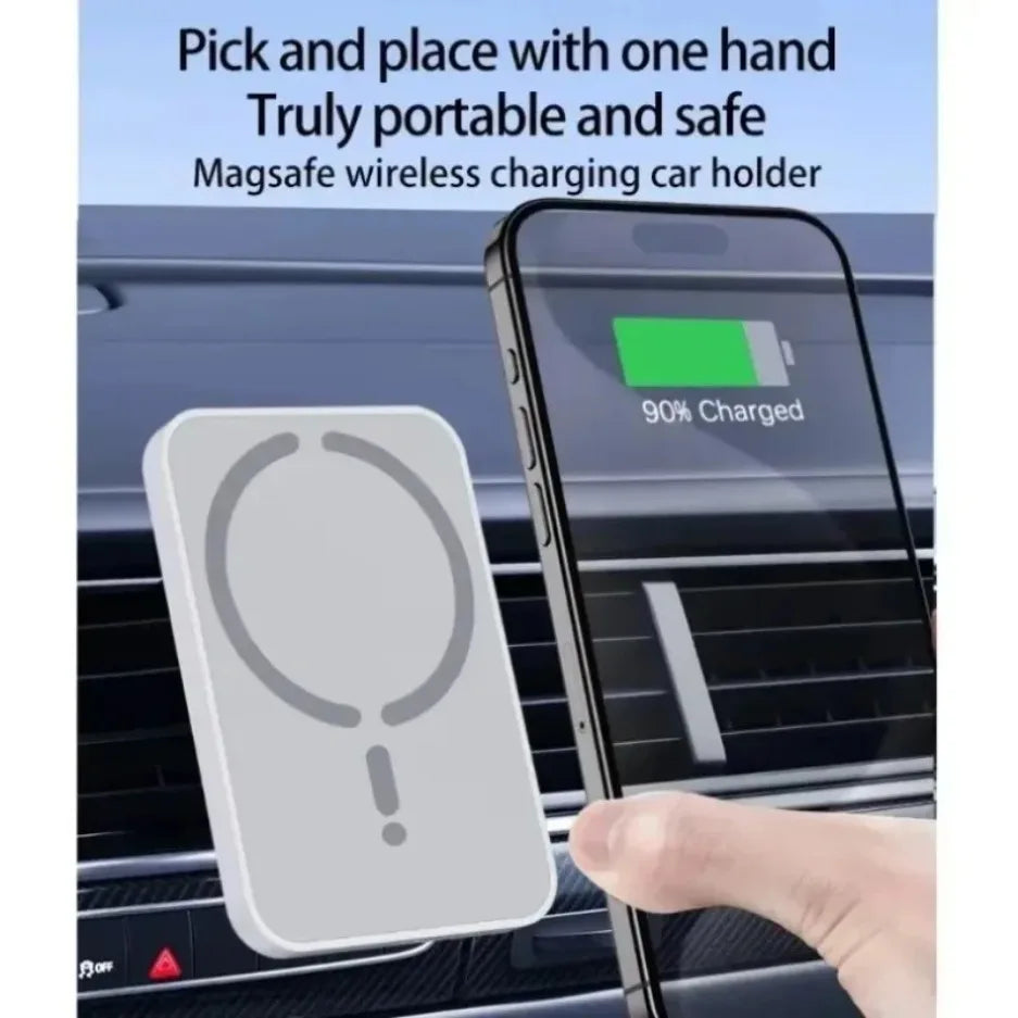 Car Magnetic Wireless Charger Air Vent GPS Phone Holder Stand For Magsafe iPhone 17 16 15 14 13 12 Pro Max Cell Fast Charging