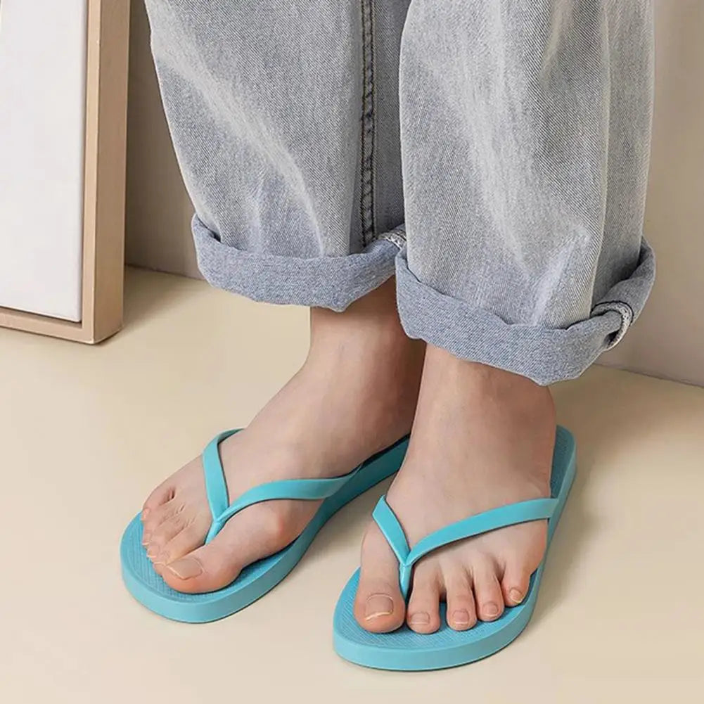 Summer Women's Slipper Non-Slip Flip Flops Bathroom Quick Drying Slippers Clip Toe Flat Slippers for Home Shower Beach