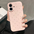 Cute Love Heart Candy Color Matte Case for iPhone 17 16 15 Pro Max 14 Plus 12 13 11 Air Soft Liquid Silicone Ultra Slim Cover