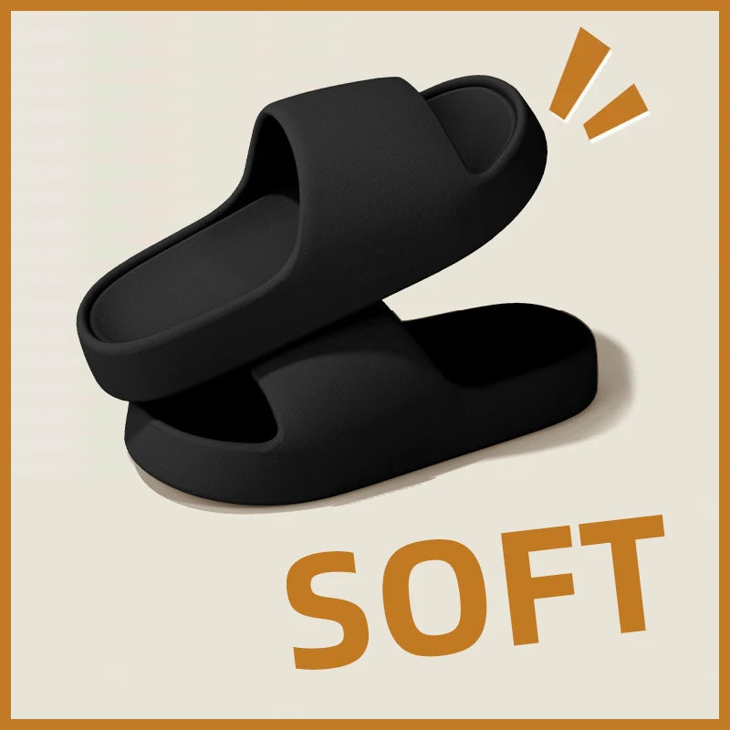 Men's Slippers for Summer Outdoor Wear, Indoor Thick-Soled Bathroom Shower, Anti Slip and Cool Slippers for Men